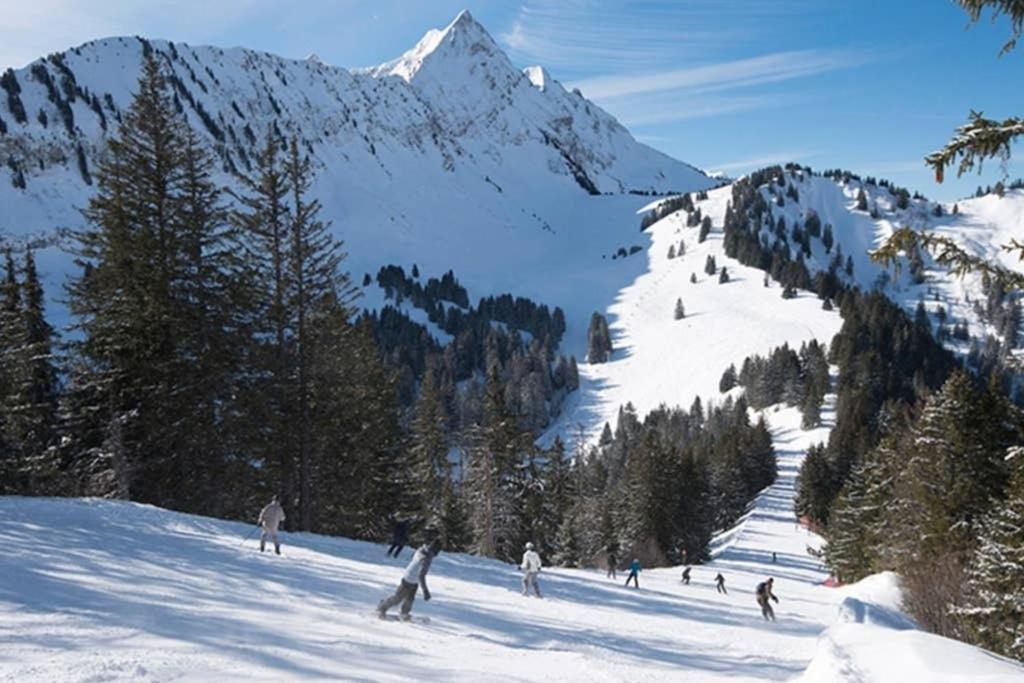 L'Enchalpe, Grand Et Lumineux Studio Avec Coin Montagne 5 Personnes, 60M Des Pistes, Piscine Couverte, Wifi, Grand Balcon Expo Est, Draps Non Compris Saint-Jean-dʼAulps Eksteriør bilde