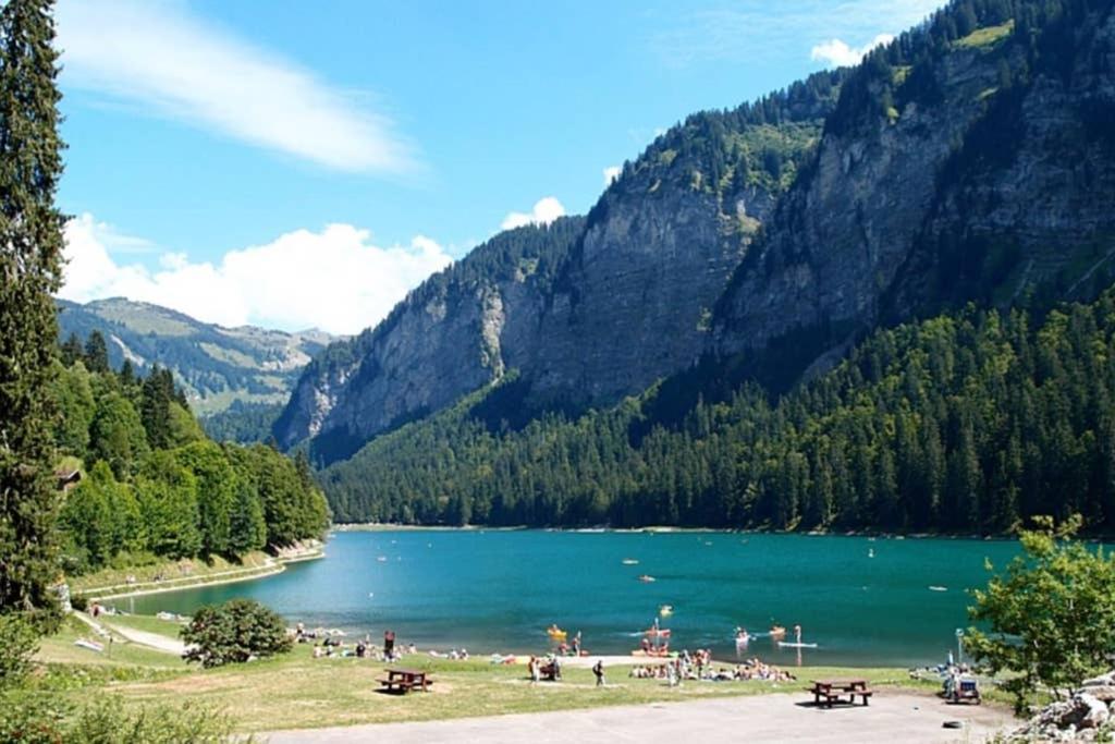 L'Enchalpe, Grand Et Lumineux Studio Avec Coin Montagne 5 Personnes, 60M Des Pistes, Piscine Couverte, Wifi, Grand Balcon Expo Est, Draps Non Compris Saint-Jean-dʼAulps Eksteriør bilde